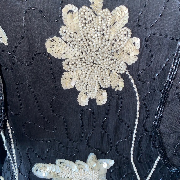 Styleworks Wicked 1990s Beaded Cocktail Dress with Jacket Sz 10 - Picture 9 of 15